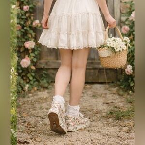 Vans Platform All Over Floral Sneakers W 7.5 Cottagecore Coquette Chic festival